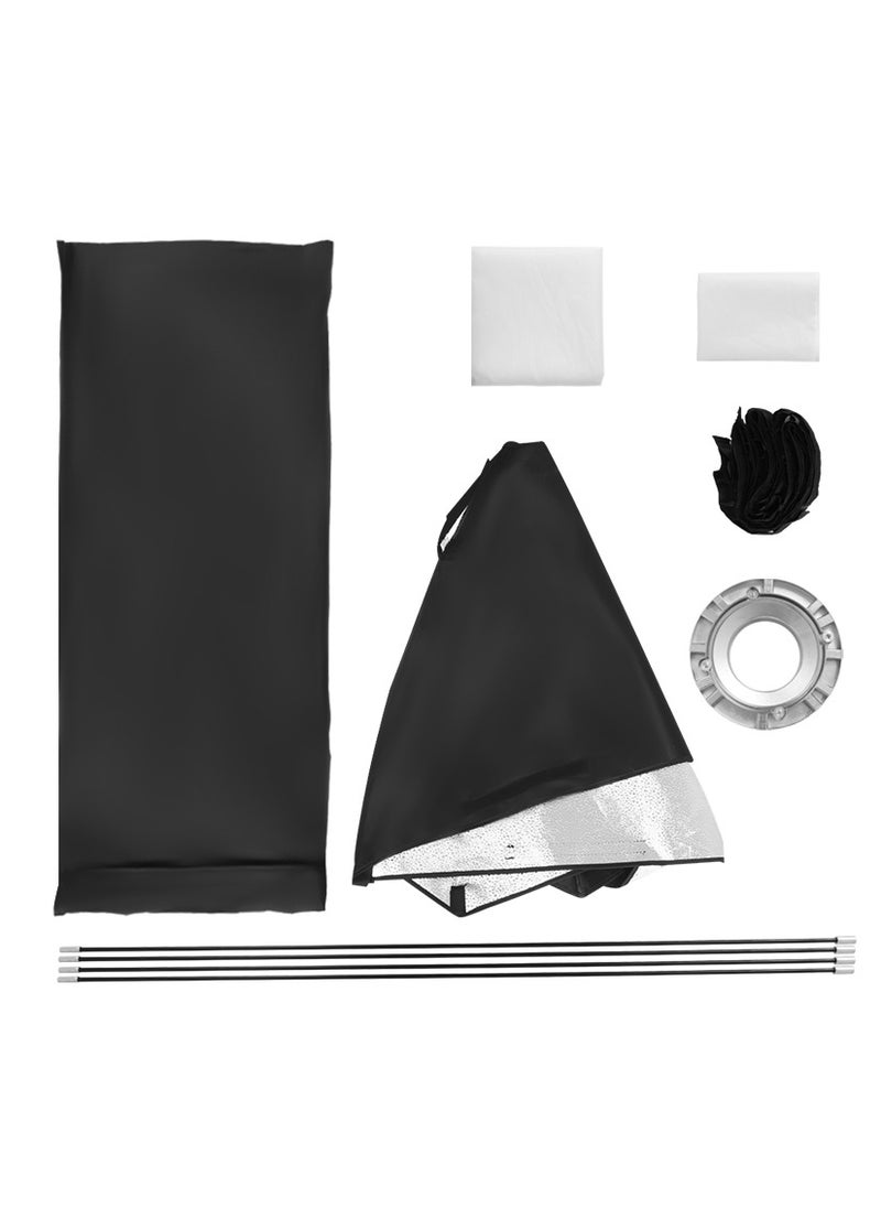 Glanfen - Rectangular Softbox, 60x90cm Quick-Setup Softbox Bowens Mount with Light Diffusers, Grid, Carrying Bag Compatible with Most Bowens Mount COB Video Light for Portrait Product Photography - Image 1