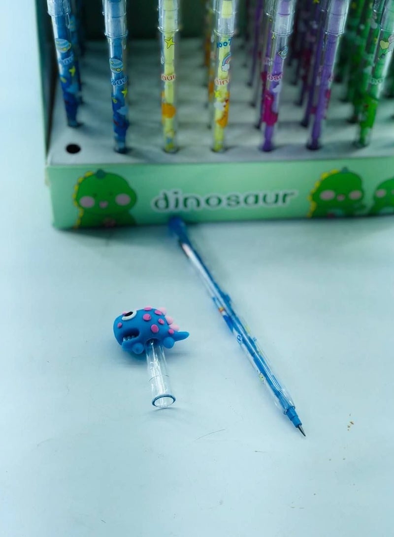 استاند اقلام قلم سنون الرصاص ١١ سن بشكل بنات القلم بغطاء الاستاند 48 قلم - Image 2