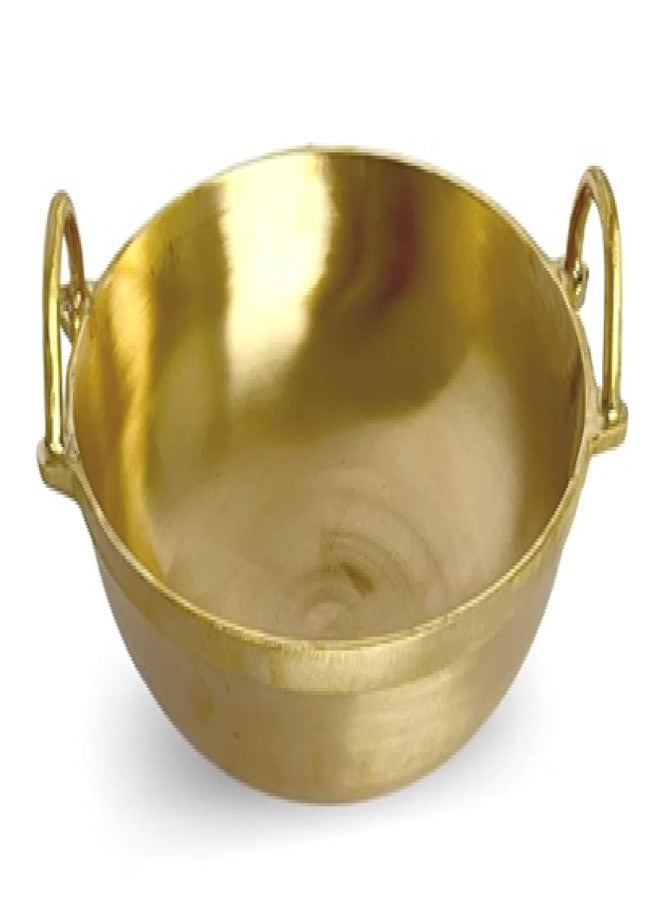 Best Baking Utensils Brass Cheenichatty Brass Kadai Bronze Kadai for Cooking 1 Litre - Image 1