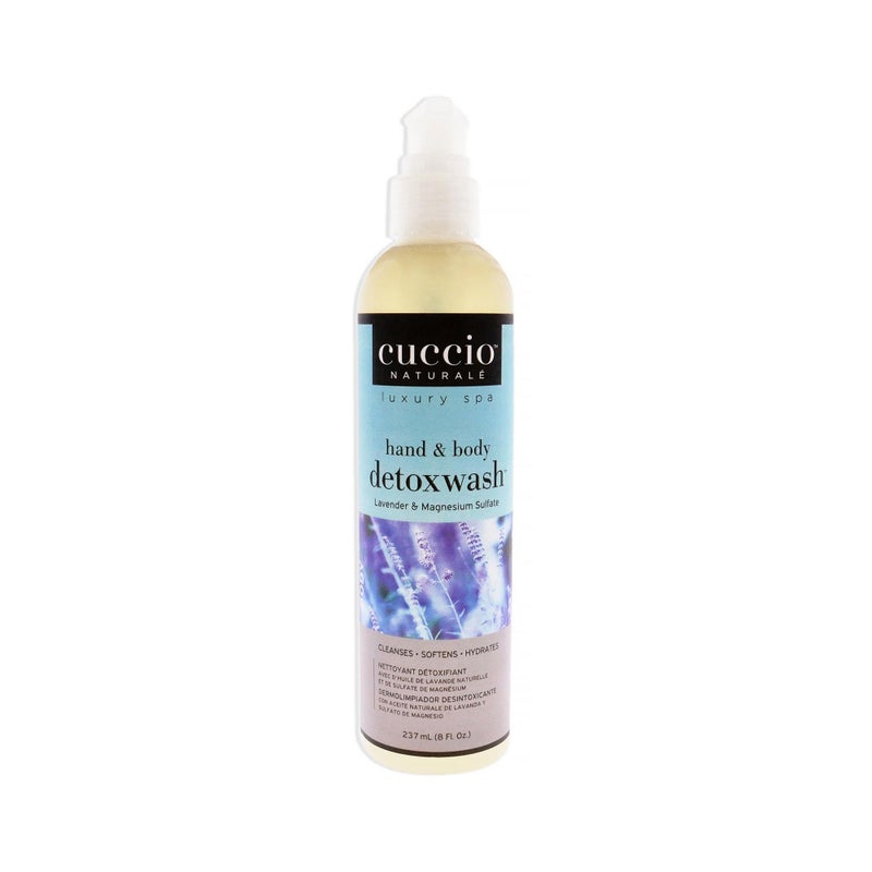 Cuccio Naturale Hand And Body Detoxwash - Helps Get Silky, Smooth Skin And Leaves It Delecately Scented - Exfoliates, Cleanses - Refreses And Hydrates - Lavendar And Magnesium Sulfate - 8 Oz - Image 1