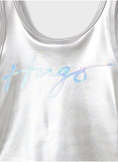 HUGO Kids Logo Swimsuit  - Image 3