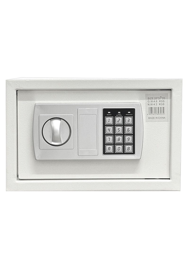 Luxury Fire-Resistant Digital Security Safe With Electronic Number Pad And Lock And Physical  Key 20*31*20 cm 5 Kg - Image 4