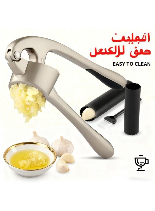 عرض تخفيض! مكبس ثوم قوي من الستانلس ستيل الممتاز، مضاد للصدأ وسهل التنظيف، أفضل أداة مطبخ اقتصادية - Image 2
