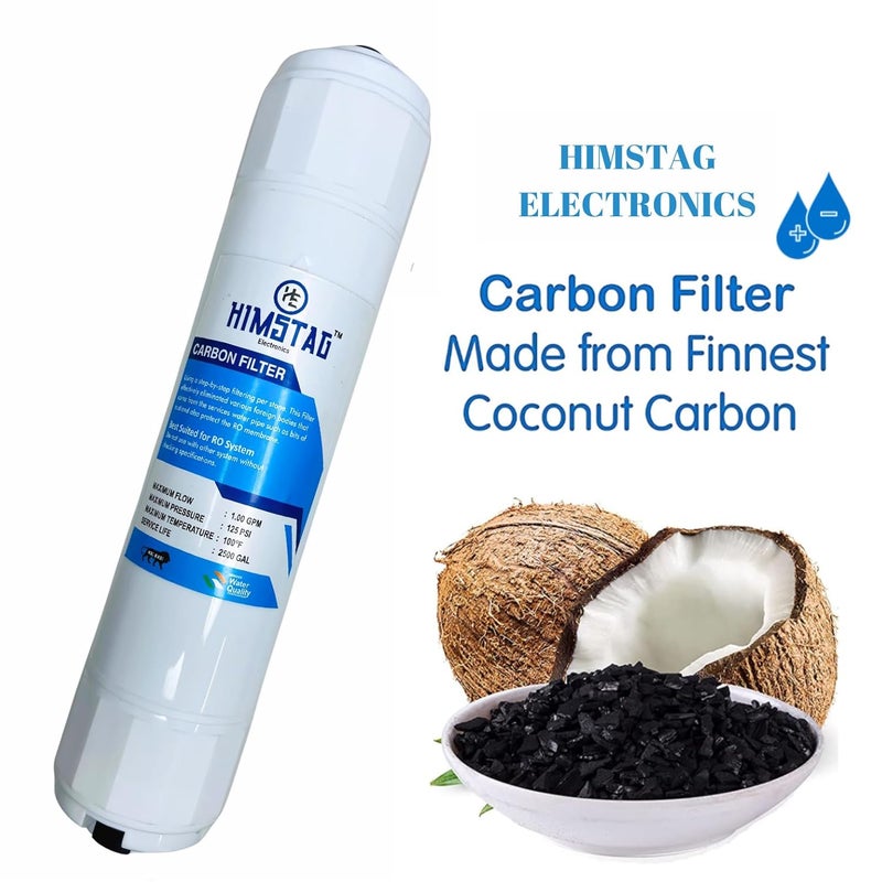 HIMSTAG Electronics Ro Filter Kit with 100 GPD HiTds Ro Membrane with Carbon Sediment Filter Solid Filter Cartridge 001 Pack of 22 - Image 2