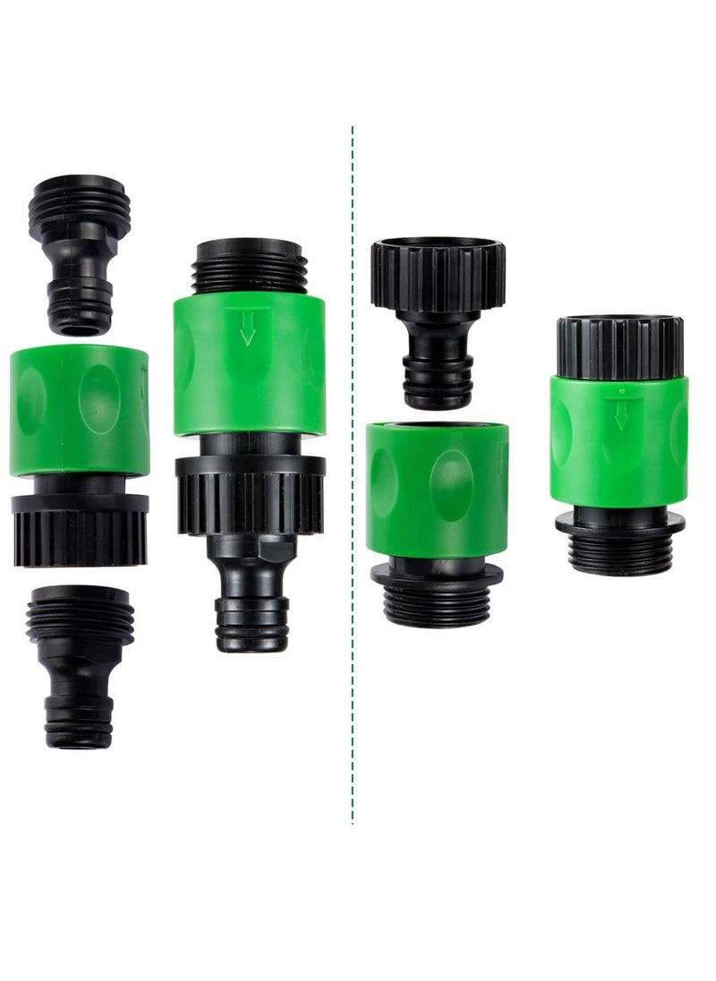 KASTWAVE Hose Quick Connectors, Garden Plastic Water Hose Quick Connect Male and Female 3/4" US Thread Fitting Kit for Garden Hose, Sprinkler and Nozzle 3 Sets  - Image 2