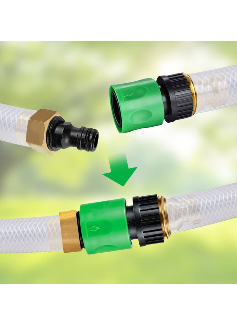KASTWAVE Hose Quick Connectors, Garden Plastic Water Hose Quick Connect Male and Female 3/4" US Thread Fitting Kit for Garden Hose, Sprinkler and Nozzle 3 Sets  - Image 5