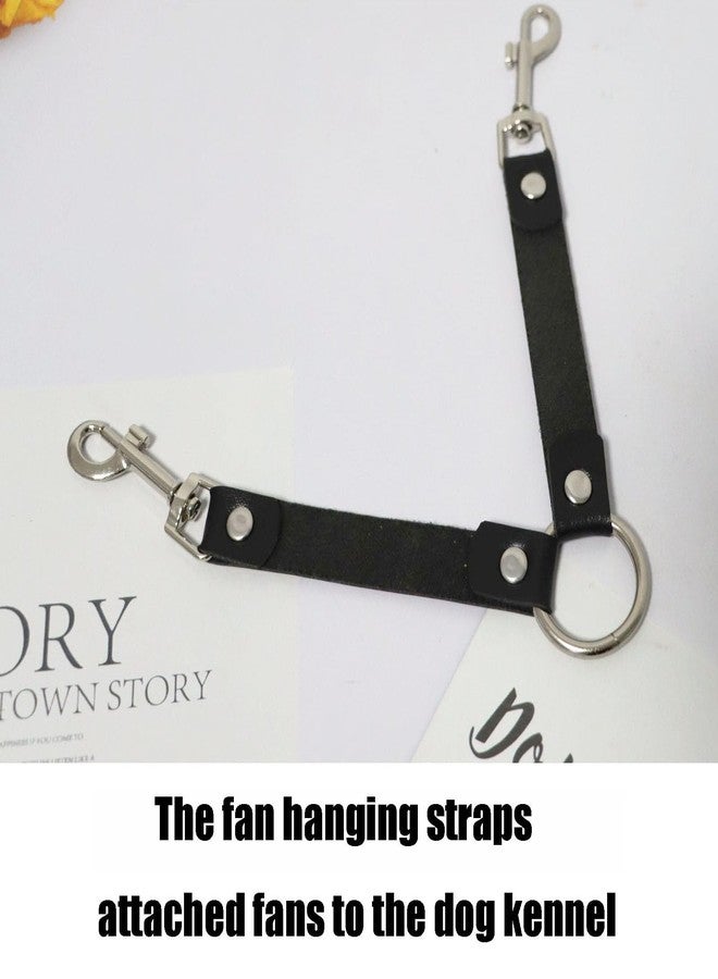 JILINWEI 2Pcs Dog Kennel Fan Hanging Utility Straps for Ryobi P3320 Fan Holder, Waterproof Dog Crate Fan Strap with Swivel Spring Clips Suitable for Any Kennel, Black - Image 5
