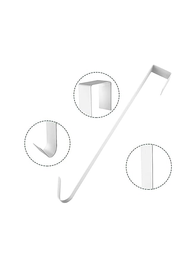 The Bros خطافات إكليل عيد الميلاد من بينغبين، خطاف معدني فوق الباب 15" لتعليق إكليل عيد الميلاد، للديكور، الباب الأمامي، المعاطف (أبيض، عبوة 2) - Image 5