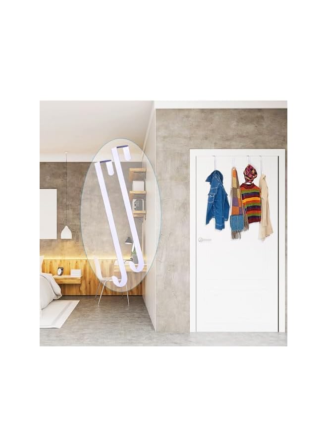 The Bros خطافات إكليل عيد الميلاد من بينغبين، خطاف معدني فوق الباب 15" لتعليق إكليل عيد الميلاد، للديكور، الباب الأمامي، المعاطف (أبيض، عبوة 2) - Image 4