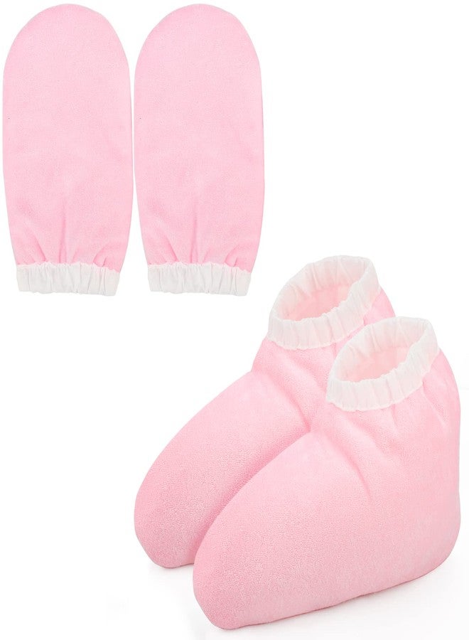 Segbeauty Paraffin Wax Mitts and Booties, Segbeauty Snug Elastic Opening Insulated Thick Terry Cloth Mittens for Hand and Foot, Gloves and Booties for Paraffin Warmers SPA Heated thera-py - Image 1