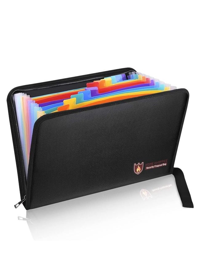 Generic Fireproof and Waterproof Accordion File Folder, Fire-Resistant Document Bag, 36525020 mm, Ideal for Home and Office Use  - Image 1