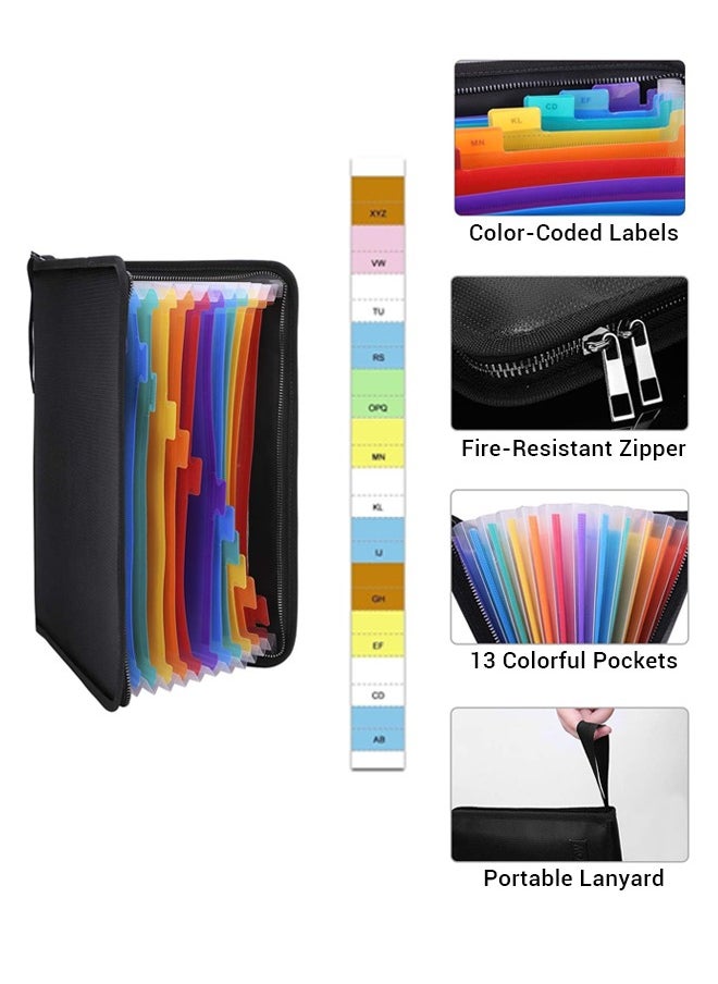 Generic Fireproof and Waterproof Accordion File Folder, Fire-Resistant Document Bag, 36525020 mm, Ideal for Home and Office Use  - Image 4