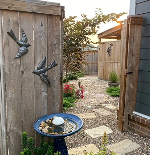 It's Cactus Set of 2 Garden Birds, Spring Home Accent Decor, 3D Wings, Metal Wall Hanging, Indoor Outdoor Display, Handmade 11 x 13 Inches - Image 3