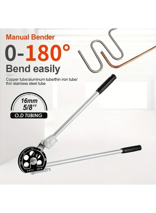 ثني الأنابيب اليدوي الثقيل 16 ملم 5/8 بوصة أداة فولاذية من الألومنيوم مطلي بالزنك - Image 2