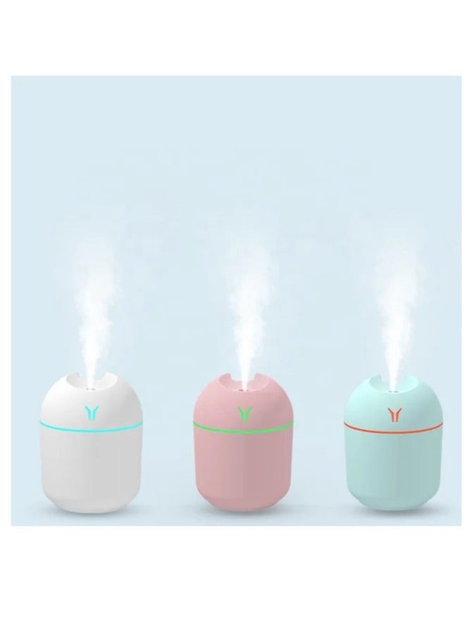 فواحه مرطب هواء بالموجات فوق الصوتية بخزان بسعة 250 مل صغير مع USB وموزع عطور، مرطب هواء كهربائي اساسي لتوزيع الزيوت العطرية باضاءة LED بـ7 الوان الوان متنوعة - Image 3