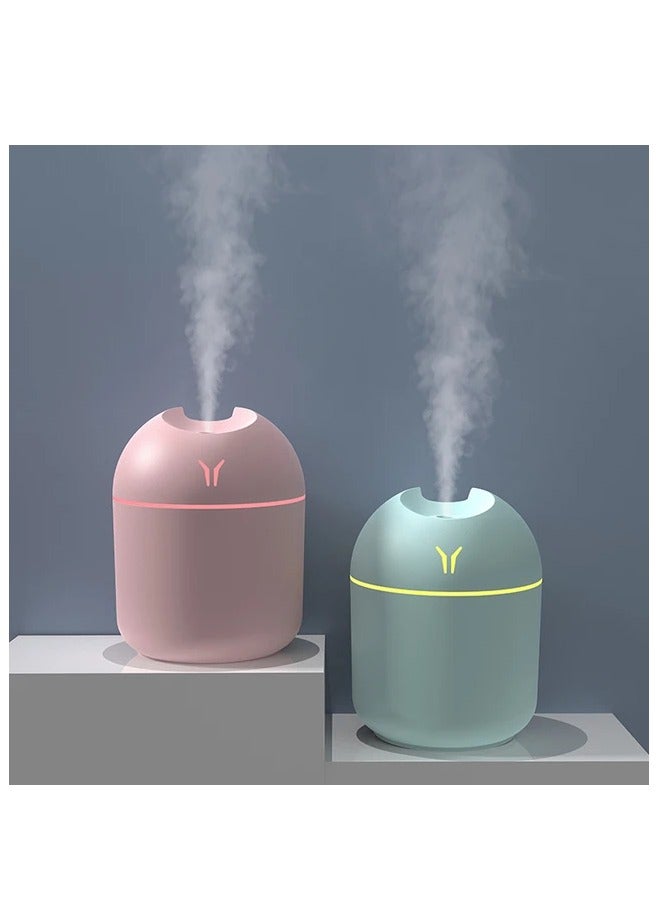 فواحه مرطب هواء بالموجات فوق الصوتية بخزان بسعة 250 مل صغير مع USB وموزع عطور، مرطب هواء كهربائي اساسي لتوزيع الزيوت العطرية باضاءة LED بـ7 الوان الوان متنوعة - Image 4