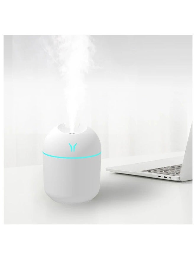 فواحه مرطب هواء بالموجات فوق الصوتية بخزان بسعة 250 مل صغير مع USB وموزع عطور، مرطب هواء كهربائي اساسي لتوزيع الزيوت العطرية باضاءة LED بـ7 الوان الوان متنوعة - Image 2