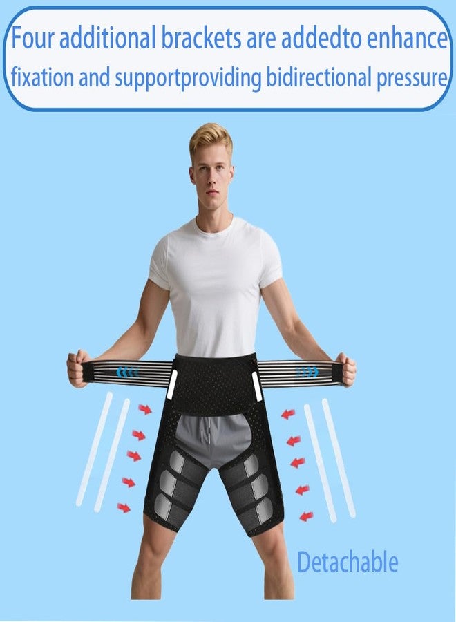 CMRCOYO Adjustable Hip & Thigh Compression Sleeve for Men Women - Breathive Sport Wrap for Gym, Running, Workout ﻿ - Image 2