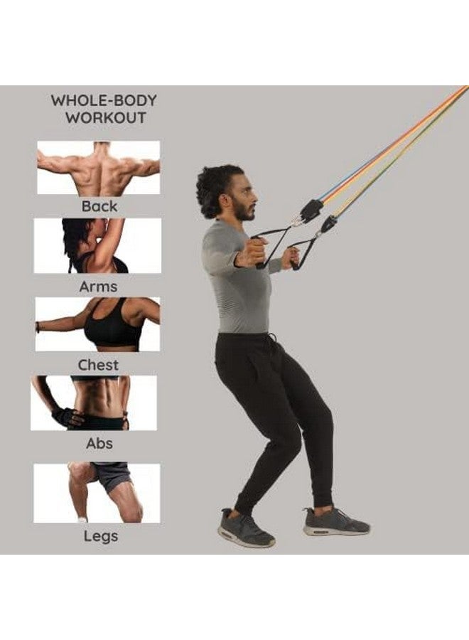 Burnlab Resistance Tubes for Home Gym Workouts (11 Piece Set) Standard - Image 3