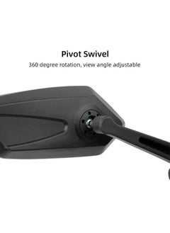 Generic Extra large mirror surface, crafted with impact-resistant real glass, perfect for e-bike handlebars. Our bicycle mirror offers a 360-degree adjustable functionality and foldable design.  - Image 3