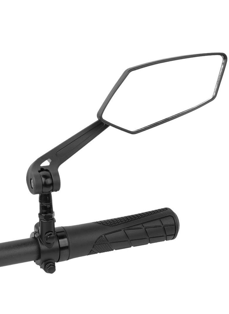 Generic - Extra large mirror surface, crafted with impact-resistant real glass, perfect for e-bike handlebars. Our bicycle mirror offers a 360-degree adjustable functionality and foldable design. - Image 1