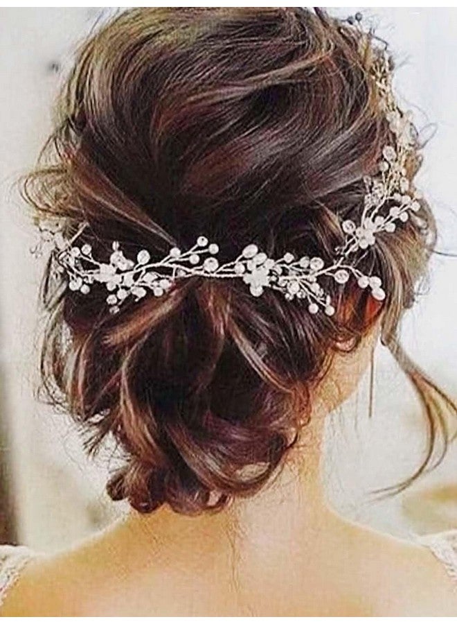 JAKAWIN Bride Wedding Hair Vine Flower Hair Piece Silver Bridal Headpiece Accessories For Women Hv067  - Image 3