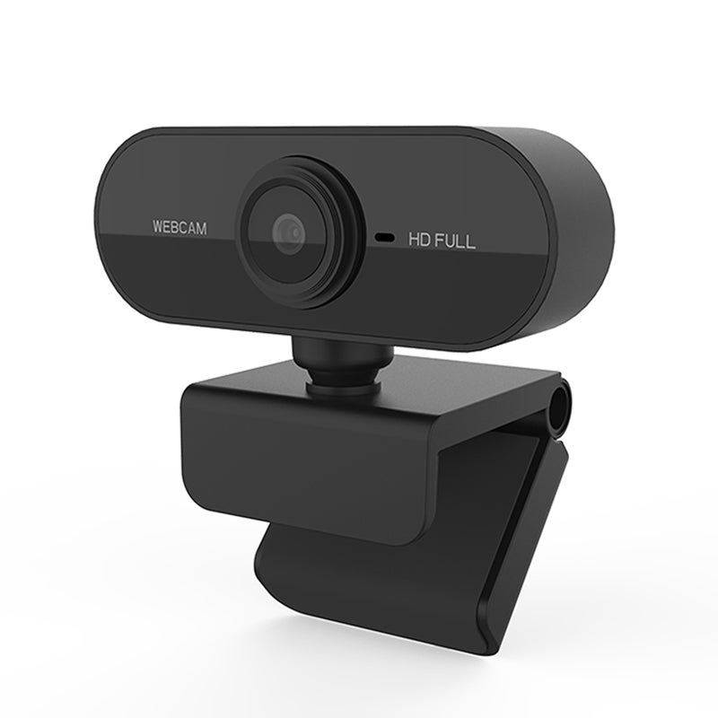 1080P Webcam: Black USB 2.0 Plug And Play - Built-In Noise Reduction Microphone Auto Focus Webcam for Desktop Laptop Home Office Online Meetings - Image 1