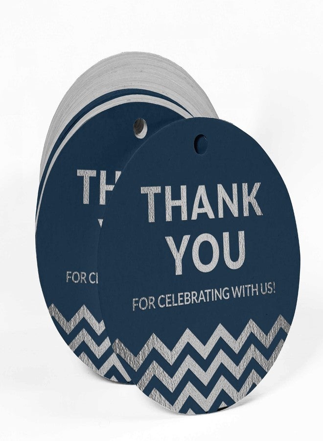 Inkdotpot Thank You for Celebrating with Us Bridal Shower-Baby Shower-Retirement-Wedding-Birthday Bottle Tag Silver Foil Favor Hang Tags Pack of 100 - Image 2
