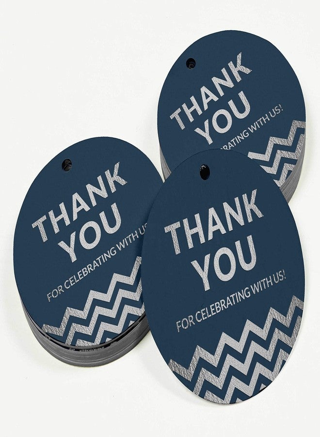 Inkdotpot Thank You for Celebrating with Us Bridal Shower-Baby Shower-Retirement-Wedding-Birthday Bottle Tag Silver Foil Favor Hang Tags Pack of 100 - Image 3