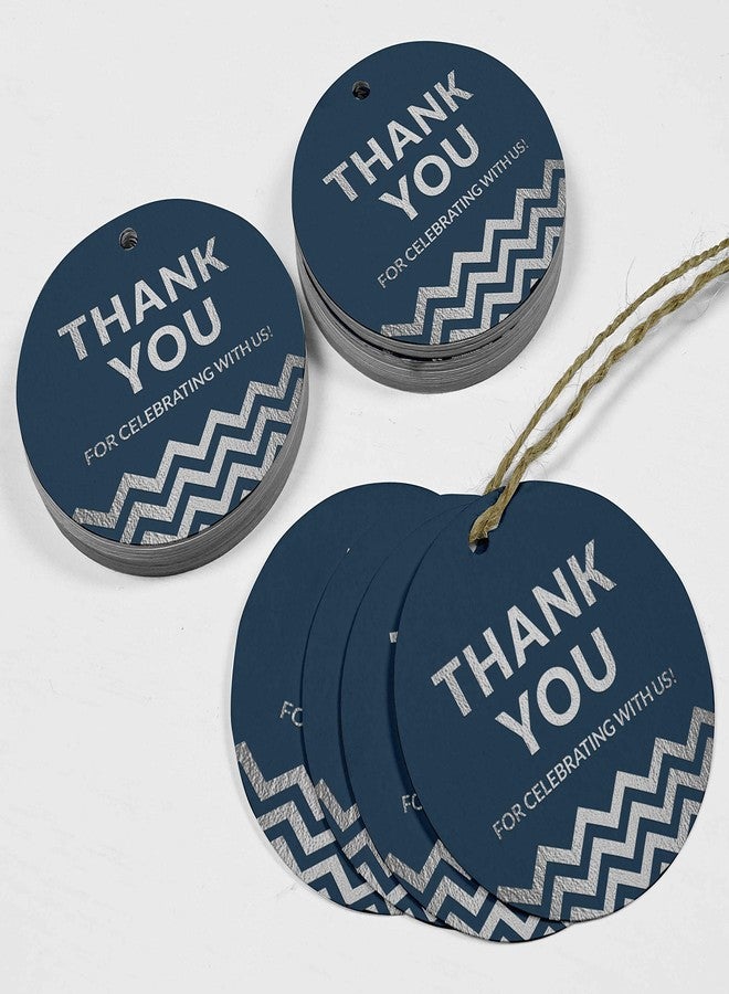 Inkdotpot Thank You for Celebrating with Us Bridal Shower-Baby Shower-Retirement-Wedding-Birthday Bottle Tag Silver Foil Favor Hang Tags Pack of 100 - Image 4