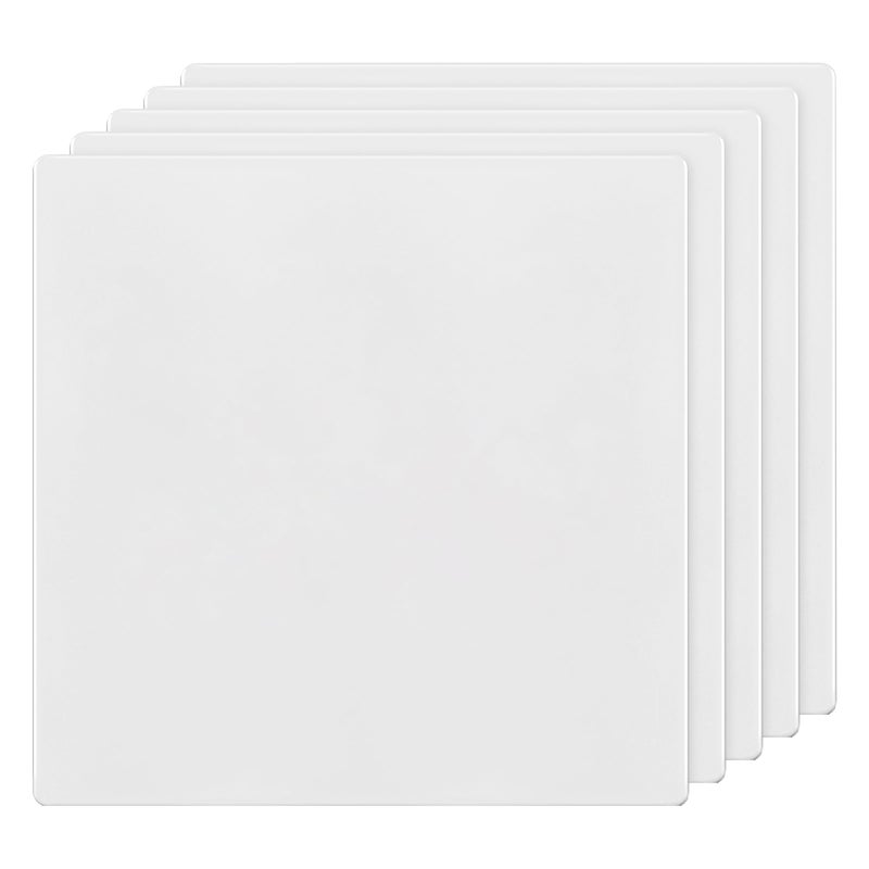 TG Screwless Double Blank Wall Plate Child Safe Blank Device Outlet Cover MidSize 2Gang 488 H x 492 L Polycarbonate Thermoplastic UL Listed SPMB2W5P White 5 Pack - Image 2