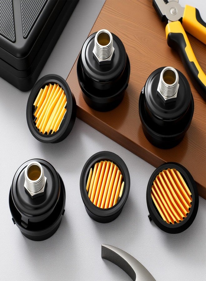 Threlaco قطع غيار بديلة لكاتم صوت ضاغط الهواء Threlaco، مكونة من 4 قطع، وفلتر سحب ضاغط الهواء 1/2 بوصة، وفلتر كاتم صوت 20 مم - Image 4