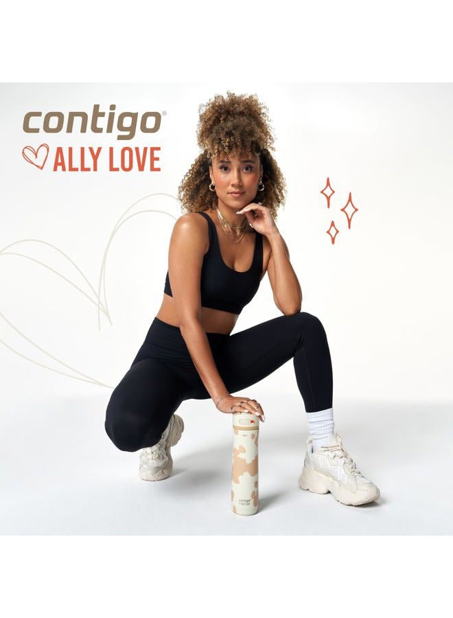 Contigo x Ally Love Jackson Chill 2.0, Stainless Steel, Spill Proof Water Bottle with AutoPop Lid, BPA Free, 24oz, Oatmilk - Image 2