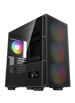 Deepcool CH560 Digital ATX Mid Tower Computer Case, ABS+SPCC+Tempered Glass Materials, Real-Time Dual-Status Digital Display, Hybrid Airflow Glass Side Panel, Black | R-CH560