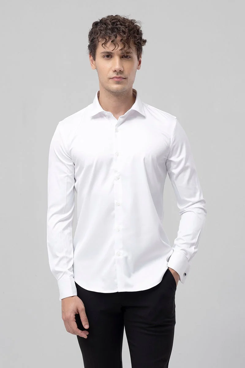 SNITCH Double Cuff White Shirt