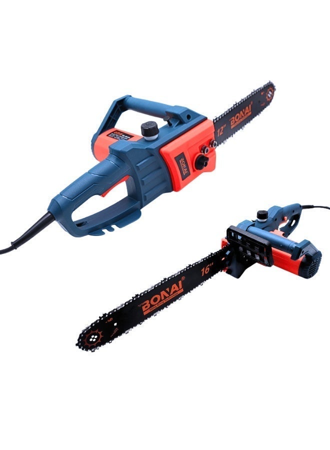 BONAI Electric Chain Saw 1500-2500W 16 Inch & 12 Inch 2-in-1 Corded Wood Cutting Machine with Chain Tension Adjustment 500m/min 220-240V for Tree Trimming & Firewood Cutting BN-HK129 - Image 2