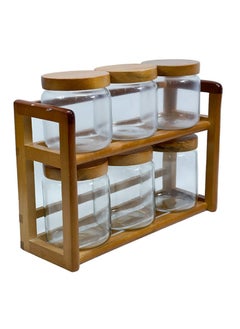 MARS Q Transparent spice jars with wooden stand.  - Image 2