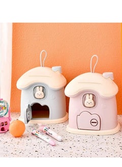 Generic Reusable Children's Money Box Children's Money Safe Box with Key Lock, Large Plastic Money Box for Home - Pink  - Image 3