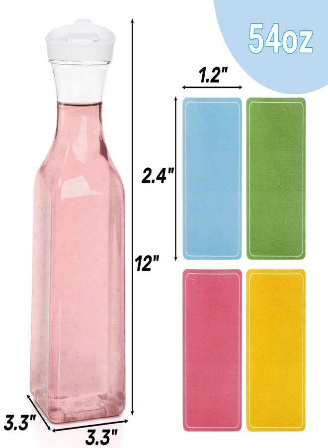 Goaste 8 Pack Laundry Detergent Dispenser, 54oz Laundry Soap Dispenser Bottle with Waterproof Label, Liquid Laundry Detergent Container, Plastic Fabric Softener Organizer for Bleach Powder Beads - Image 2