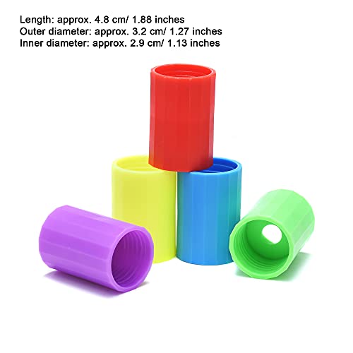 Mihey 25 Pieces Tornadoes in A Bottle Plastic Tornado Bottle Connector Cyclone Tube Vortex Connector for Scientific Experiment 5 Colors - Image 5