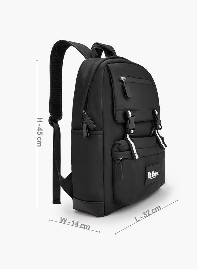 Lee Cooper Solid Backpack With Buckle Closure - Image 5