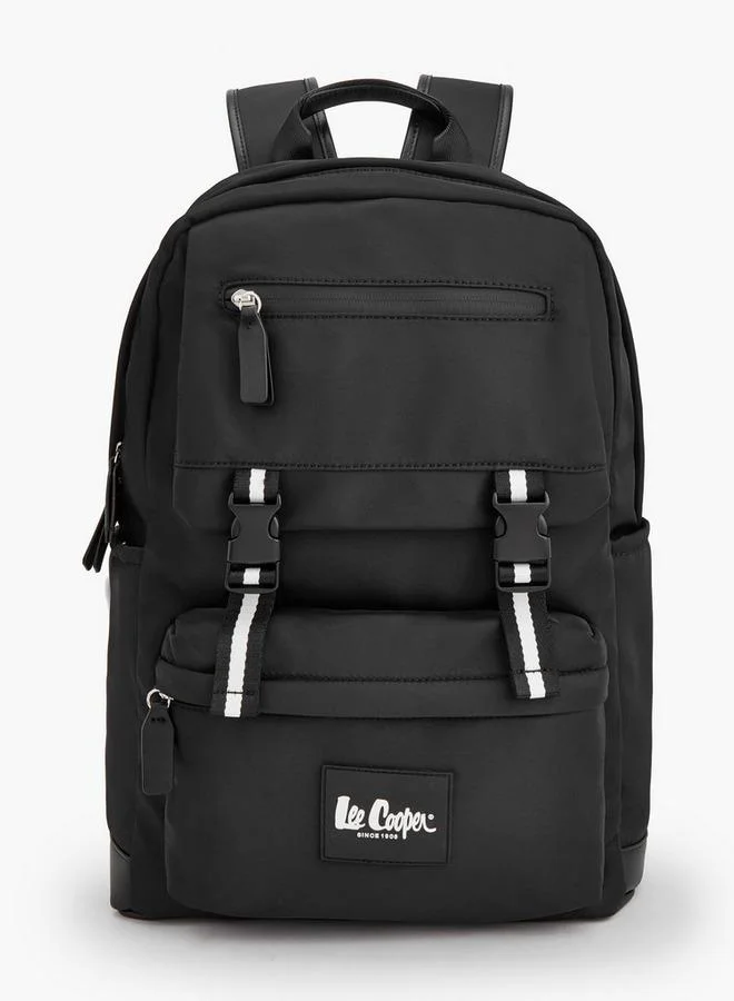 لي كوبر Solid Backpack With Buckle Closure