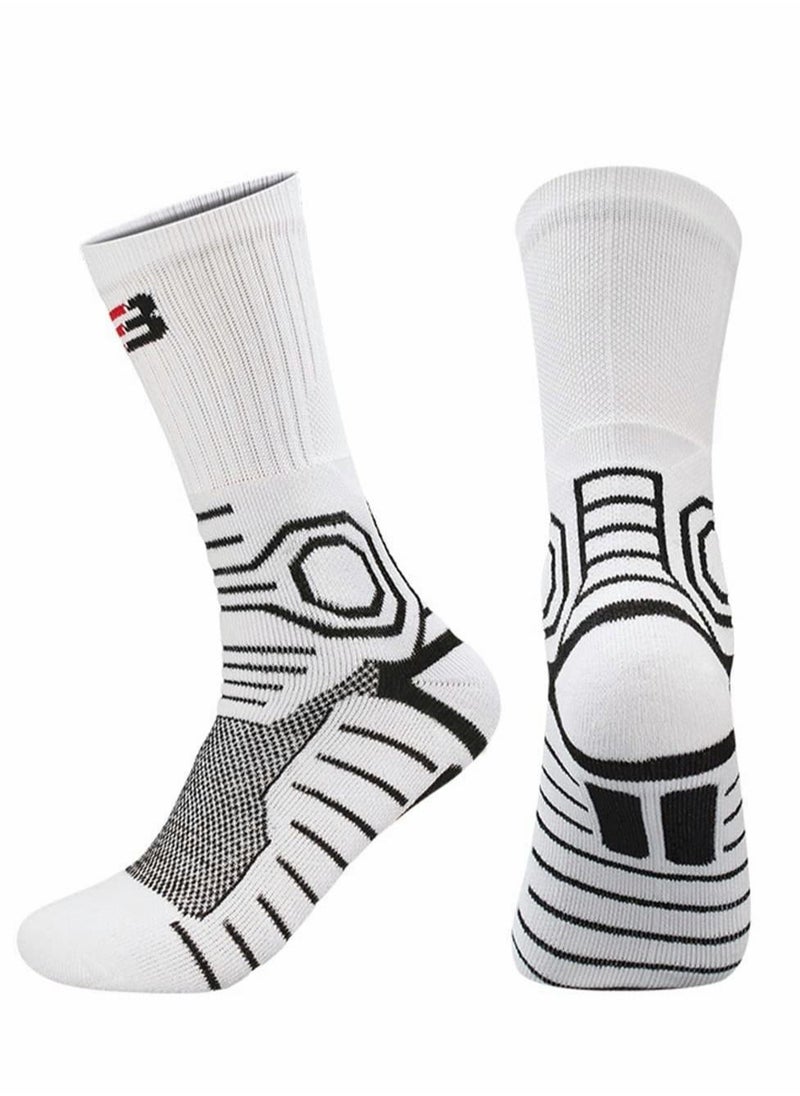 Excefore - Mens Athletic Socks, Elite Basketball Socks-Performance Thick Cushioned Sport Training Running Compression Crew Sock, 5 Pairs - Image 1