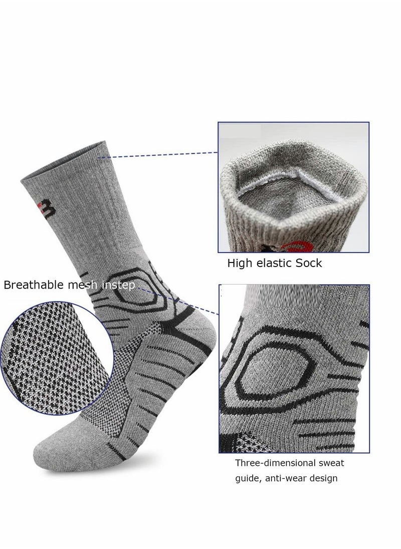 Excefore - Mens Athletic Socks, Elite Basketball Socks-Performance Thick Cushioned Sport Training Running Compression Crew Sock, 5 Pairs - Image 1