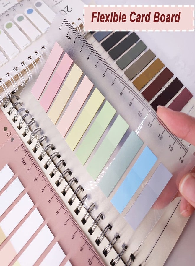 Potanro Sticky Tabs 6 Sheets Book Tabs Writable Sticky Notes Tabs with Ruler for Office Supplies Page Marking Classify File and Planner Stickers and Accessories (1200 Pcs) - Image 3