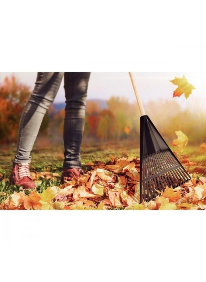 Garden Tools Set, 3-Piece Yard Maintenance Kit with Rake, Leaf Rake, Round Point Shovel, Wooden Handles - Image 4