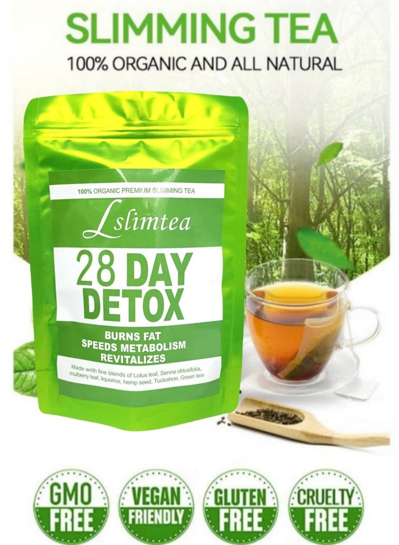 وينز تاون شاي فقدان الوزن العضوي لمدة 28 يومًا: يعزز هضم الدهون والامتصاص ، حركة الأمعاء ، ويدعم صحة المعدة ، ويساعد على الهضم ، ويقلل من تراكم الدهون البطن - Image 2