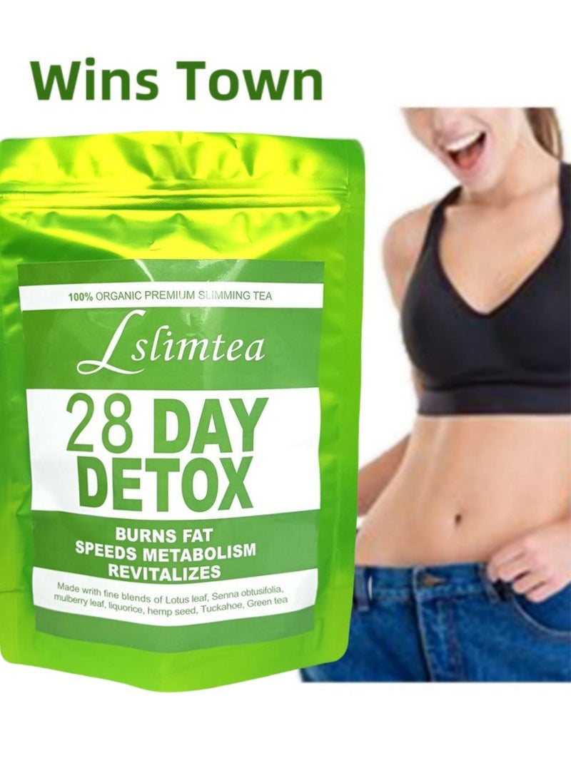 وينز تاون شاي فقدان الوزن العضوي لمدة 28 يومًا: يعزز هضم الدهون والامتصاص ، حركة الأمعاء ، ويدعم صحة المعدة ، ويساعد على الهضم ، ويقلل من تراكم الدهون البطن - Image 3