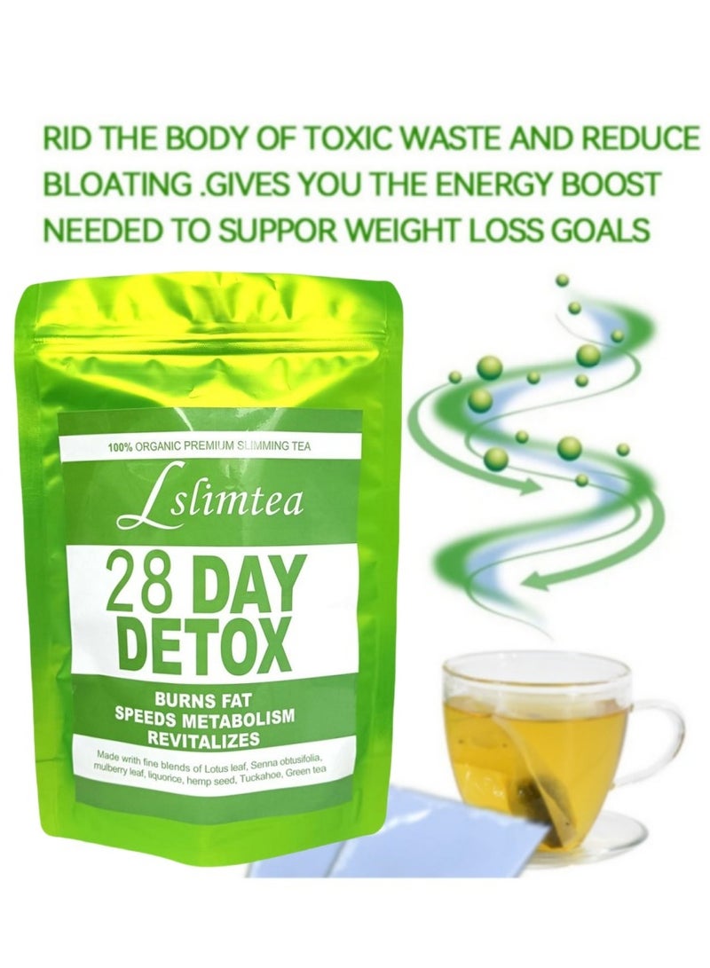 وينز تاون شاي فقدان الوزن العضوي لمدة 28 يومًا: يعزز هضم الدهون والامتصاص ، حركة الأمعاء ، ويدعم صحة المعدة ، ويساعد على الهضم ، ويقلل من تراكم الدهون البطن - Image 4