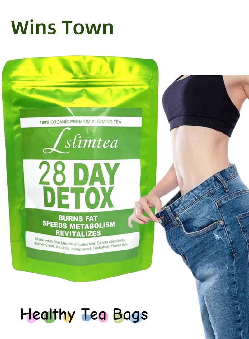 وينز تاون شاي فقدان الوزن العضوي لمدة 28 يومًا: يعزز هضم الدهون والامتصاص ، حركة الأمعاء ، ويدعم صحة المعدة ، ويساعد على الهضم ، ويقلل من تراكم الدهون البطن - Image 1